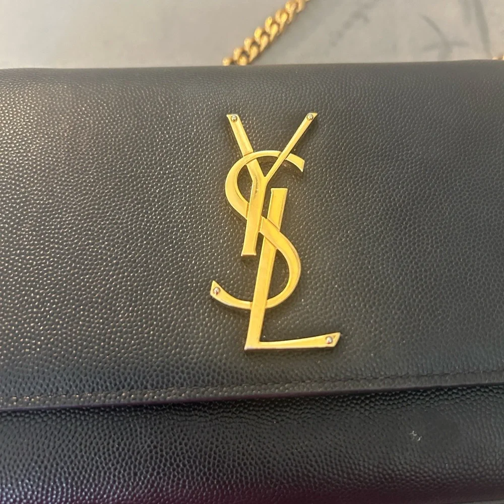 Yves Saint Laurent Black Crossbody with Gold Chain - Picture 3 of 8